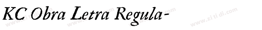 KC Obra Letra Regula字体转换